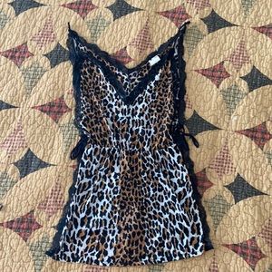 Vintage Vanity Fair leopard lingerie top